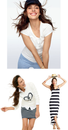 Old Navy brand photography casting, production and art direction. Three women on white background.